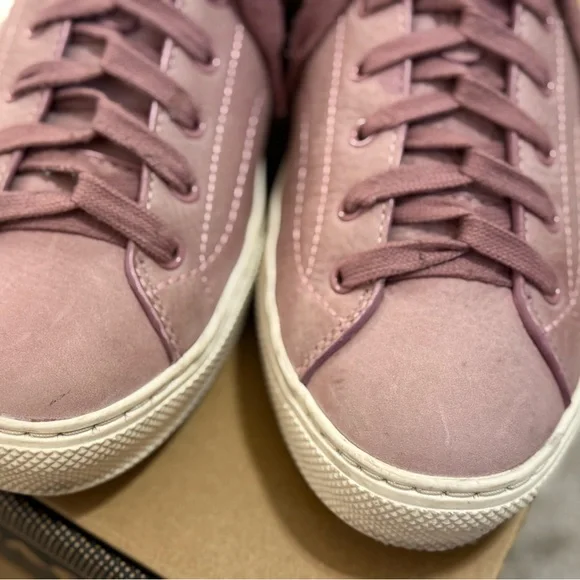 Coach Dusty Rose Nubuck Low Top Sneakers C121 - Picture 4 of 13